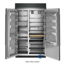 Kitchenaid® 30 Cu. Ft. 48" Built-In Side-by-Side Refrigerator with Platinum Interior KBSN748SJP