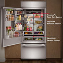 Kitchenaid® 20.8 Cu. Ft. 36" Built-In Bottom Mount Refrigerator with Platinum Interior KBBL336SPS