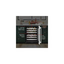 Kitchenaid® 24" Undercounter Wine Cellar with Full-Extension Wood-Front Racks KUWR324SPA