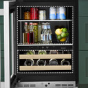 Kitchenaid® 24" Beverage Center with Glass Door and Wood-Front Racks KUBL524SPS