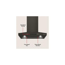 KitchenAid® 30-inch Wall-Mount, 4-Speed Canopy Hood KVWC730SBE