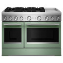 Kitchenaid® 48-Inch 6 Burner Commercial-Style Dual Fuel Range with Griddle KFDD948SDC