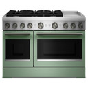 Kitchenaid® 48-Inch 6 Burner Commercial-Style Dual Fuel Range with Griddle KFDD948SDC