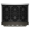 KitchenAid® 36-Inch 6 Burner Commercial-Style Gas Range with No Preheat Air Fry Mode KFGS936SBE
