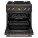 KitchenAid® 30-Inch 4 Burner Commercial-Style Dual Fuel Range with No Preheat Air Fry Mode KFDS930SBE