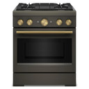 KitchenAid® 30-Inch 4 Burner Commercial-Style Dual Fuel Range with No Preheat Air Fry Mode KFDS930SBE