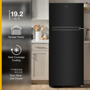 Whirlpool® 28-inch Wide Top Freezer Refrigerator with Total Coverage Cooling- 18.0 Cu. Ft. WRTX5118TB