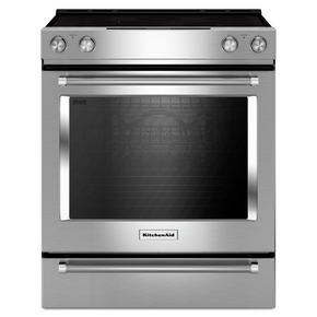 Kitchenaid® 30-Inch 5-Element Electric Convection Slide-In Range with Baking Drawer YKSEB900ESS