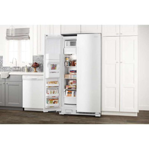 Amana® 33-inch Side-by-Side Refrigerator with Dual Pad External Ice and Water Dispenser ASI2175GRW