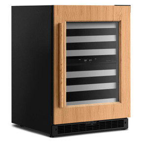 Kitchenaid® 24" Undercounter Wine Cellar with Full-Extension Wood-Front Racks KUWR324SPA