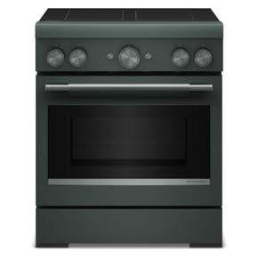 Kitchenaid® 30-Inch 4-Element Induction Freestanding Commercial-Style Range with Air Fry KFIS930SJP