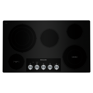 Kitchenaid® 36" Electric Cooktop with 5 Elements and Knob Controls KCES556HBL