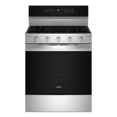 Whirlpool® 30-inch Smart Gas Range with True Convection, Steam/Self Cleaning, Rapid Preheat 5.3 CuFt Capacity WFGS7530RZ