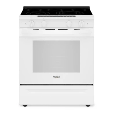 Whirlpool® 30-inch Smart Slide in Electric Range with True Convection, No Preheat Air Fry, WipeClean™ Coating, Steam/Self Clean and High Speed Preheat YWSES7530RW