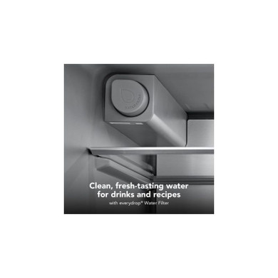 Kitchenaid® 29 cu. ft. French Door Refrigerator with Exterior Water and Ice and FreshChill™ Full-Width Refrigerated Drawer KRMF436SJP