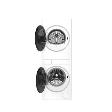 Whirlpool® 24-in Compact ENERGY STAR® Certified Ventless Heat Pump Laundry Tower with 3.2-cu. ft. I.E.C. Washer and Electric 4.3-cu ft Dryer YWFH5424SW