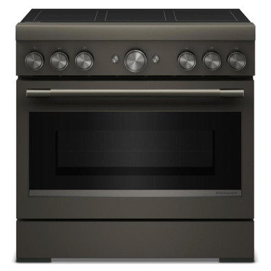 KitchenAid® 36-Inch 6-Element Induction Freestanding Commercial-Style Range with Air Fry KFIS936SBE