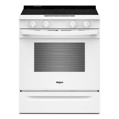 Whirlpool® 30-inch Electric Smart Range with Air Cooking Technology and Steam Clean YWSES4530TW