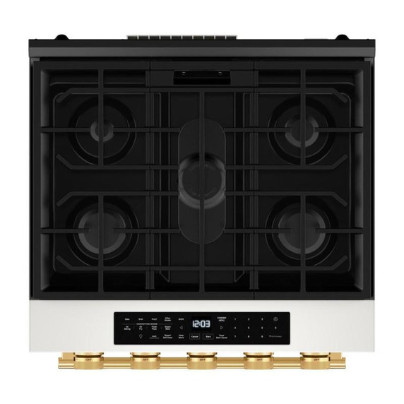 Kitchenaid® 5.0 Cu. Ft. Smart Slide-in Gas Range with Convection Cooking Modes and 2-in-1 Burner KSGS530SPL
