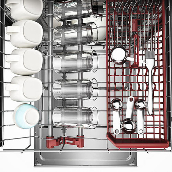 Kitchenaid® 360° Max Jets™ Third Rack Dishwasher with Stemware Shield and Stemware Clips, 44 dBA KDTS434SPS