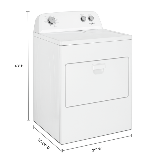 Whirlpool® 7.0 cu. ft. Top Load Gas Dryer with AutoDry™ Drying System WGD4850HW