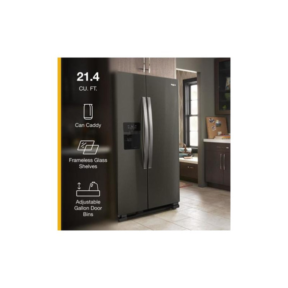 Whirlpool® 33-inch Wide Side-by-Side Refrigerator - 21 cu. ft. WRS321SDHV