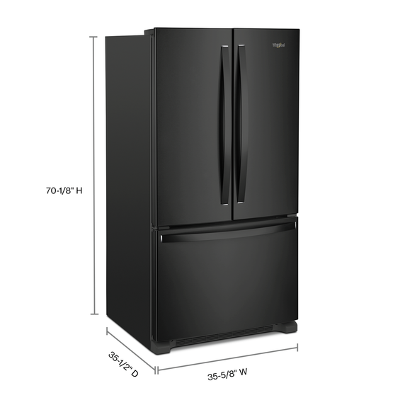 Whirlpool® 36-inch Wide French Door Refrigerator with Water Dispenser - 25 cu. ft. WRF535SWHB