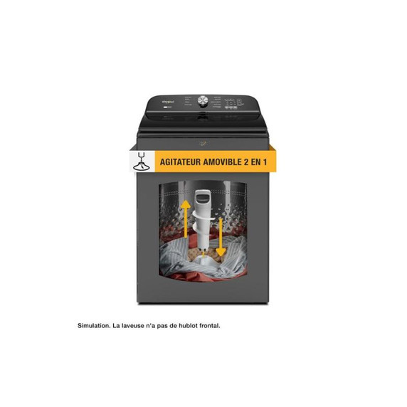 6.0-6.1 Cu. Ft. I.E.C. Whirlpool® Top Load Washer with Removable Agitator WTW6157PB