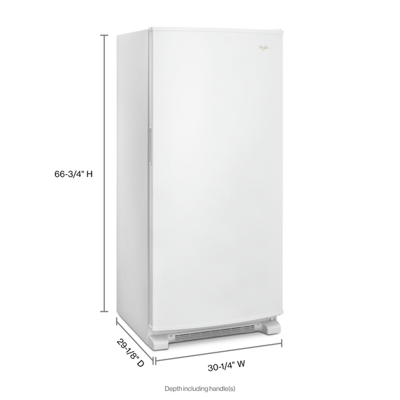 Whirlpool® 18 cu. ft. Upright Freezer with Adjustable Wire Shelves WZF34X18DW