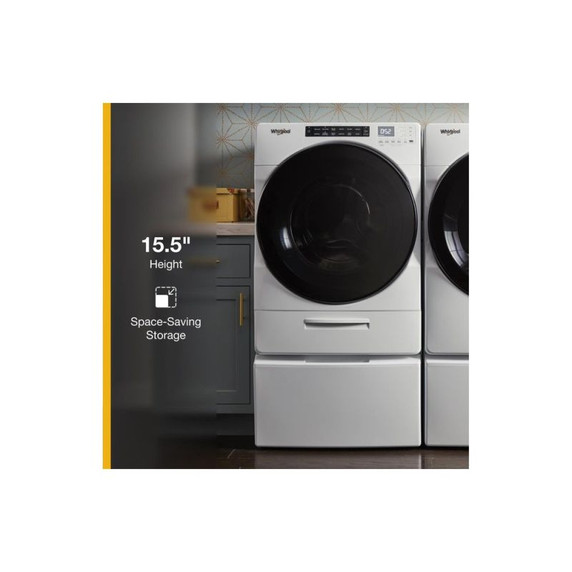 Whirlpool® 15.5" (39.4 cm) Pedestal for Front Load Washer and Dryer with Storage WFP2715HW