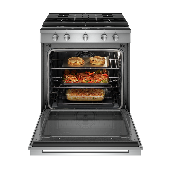 Whirlpool® 5.8 cu. ft. Smart Slide-in Gas Range with EZ-2-Lift™ Hinged Cast-Iron Grates WEGA25H0HZ