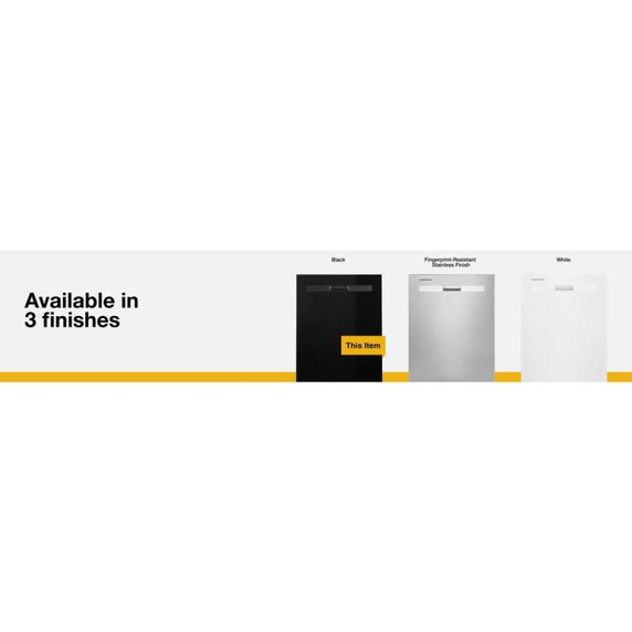 Whirlpool® Quiet Dishwasher with Boost Cycle and Pocket Handle WDP540HAMB