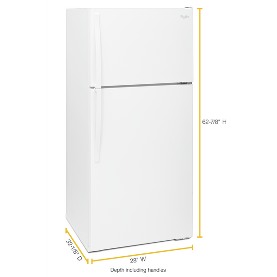 Whirlpool® 28-inch Wide Top Freezer Refrigerator - 14 cu. ft. WRT134TFDW