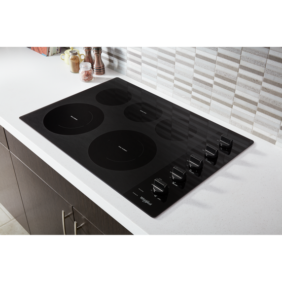 Whirlpool® 30-inch Electric Ceramic Glass Cooktop with Two Dual Radiant Elements WCE77US0HB