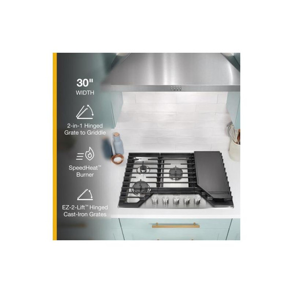 Whirlpool® 30" Curved Glass Wall Mount Range Hood WVW51UC0LS