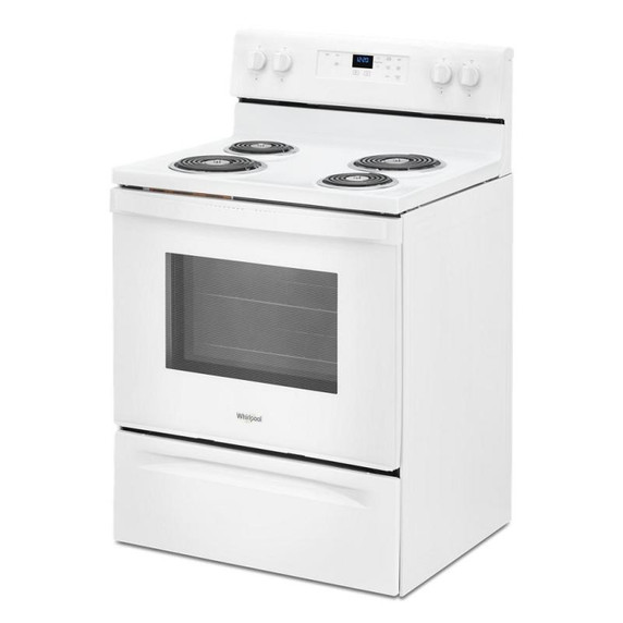 4.8 cu. ft. Whirlpool® electric range with Keep Warm setting YWFC150M0JW