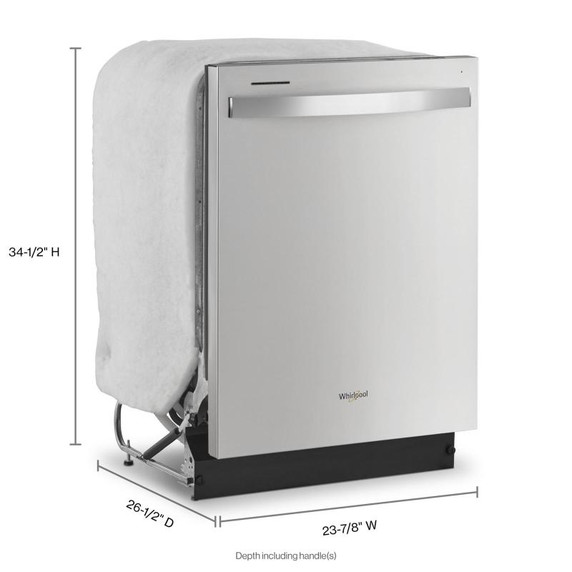 Whirlpool® 24"  Dishwasher with Boost Cycle and Triple Filtration Wash - 55dBA WDT540HAMZ