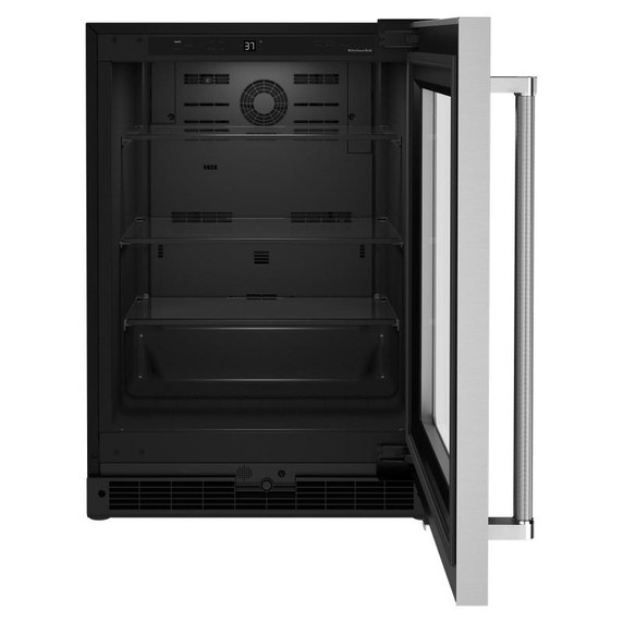 Kitchenaid® 24" Undercounter Refrigerator with Glass Door KURR214KSB