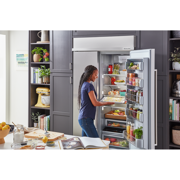 Kitchenaid® 30 Cu. Ft. 48 Built-In Side-by-Side Refrigerator with PrintShield™ Finish KBSN708MPS