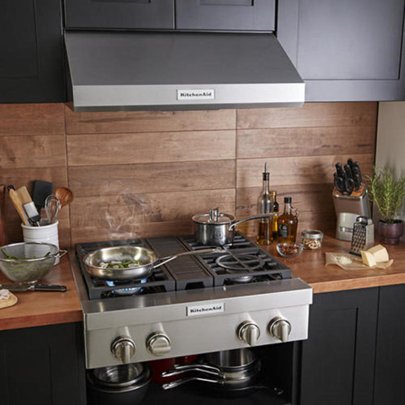 KitchenAid® 30'' 4-Burner Commercial-Style Gas Rangetop KCGC500JSS