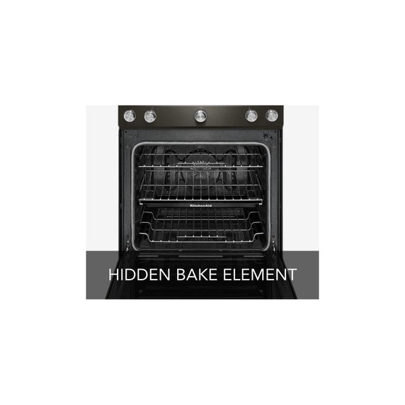 Kitchenaid® 30-Inch 5-Burner Gas Slide-In Convection Range KSGG700EBS