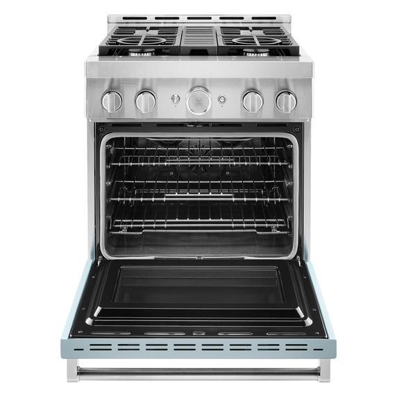 KitchenAid® 30'' Smart Commercial-Style Gas Range with 4 Burners KFGC500JMB