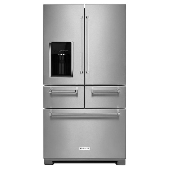 Kitchenaid® 25.8 Cu. Ft. 36" Multi-Door Freestanding Refrigerator with Platinum Interior Design KRMF706ESS Kitchenaid® 25.8 Cu. Ft. 36" Multi-Door Freestanding Refrigerator with Platinum Interior Design KRMF706ESS