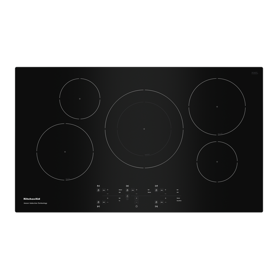 Kitchenaid® 36-Inch 5-Element Sensor Induction Cooktop KCIG556JBL