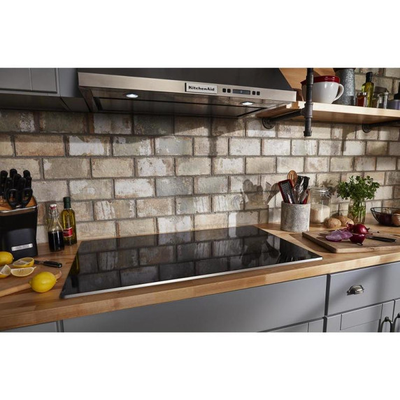 Kitchenaid® 36" Electric Cooktop with 5 Elements and Touch-Activated Controls KCES956KBL