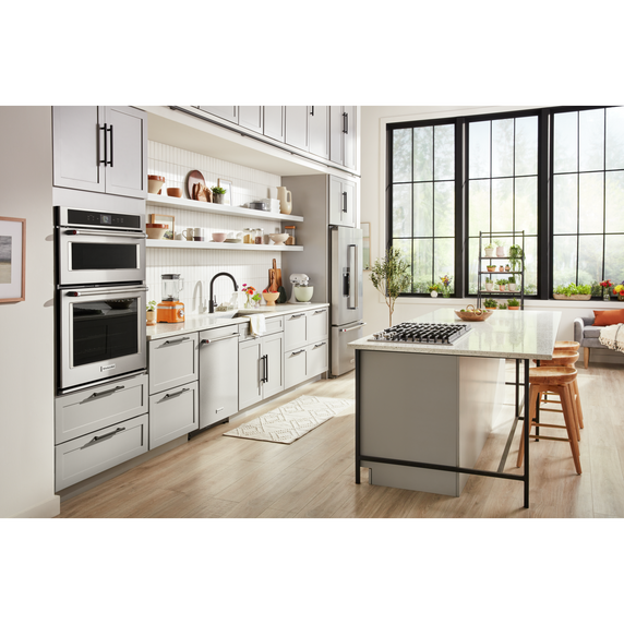 Kitchenaid® 23.8 cu. ft. 36 Counter-Depth French Door Platinum Interior Refrigerator with PrintShield™ Finish KRFC704FPS