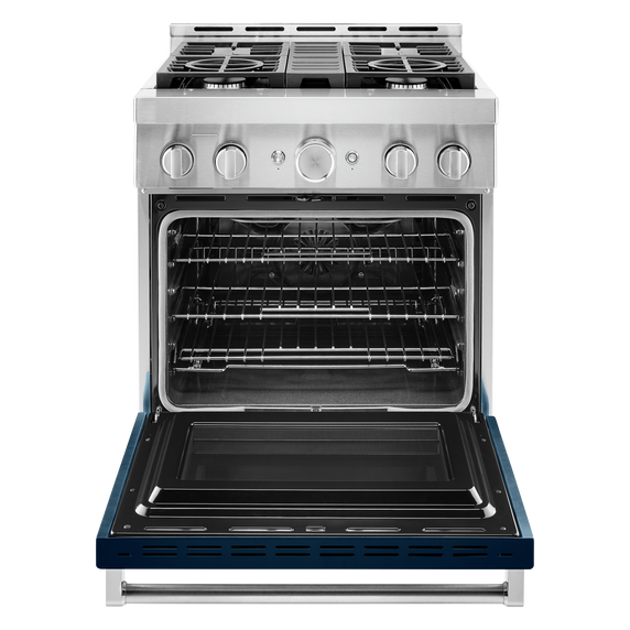 KitchenAid® 30'' Smart Commercial-Style Gas Range with 4 Burners KFGC500JIB