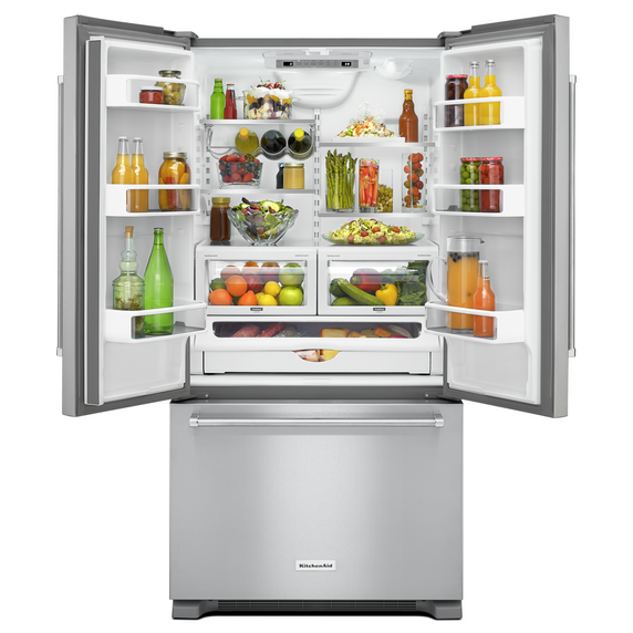 Kitchenaid® 22 cu. ft. 36-Inch Width Counter Depth French Door Refrigerator with Interior Dispense KRFC302ESS