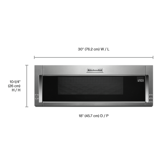 Kitchenaid® 900-Watt Low Profile Microwave Hood Combination YKMLS311HSS