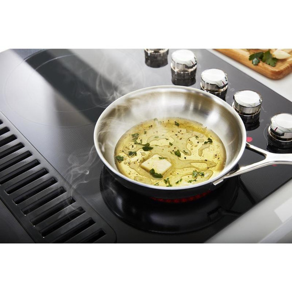 Kitchenaid® 30" Electric Downdraft Cooktop with 4 Elements KCED600GBL
